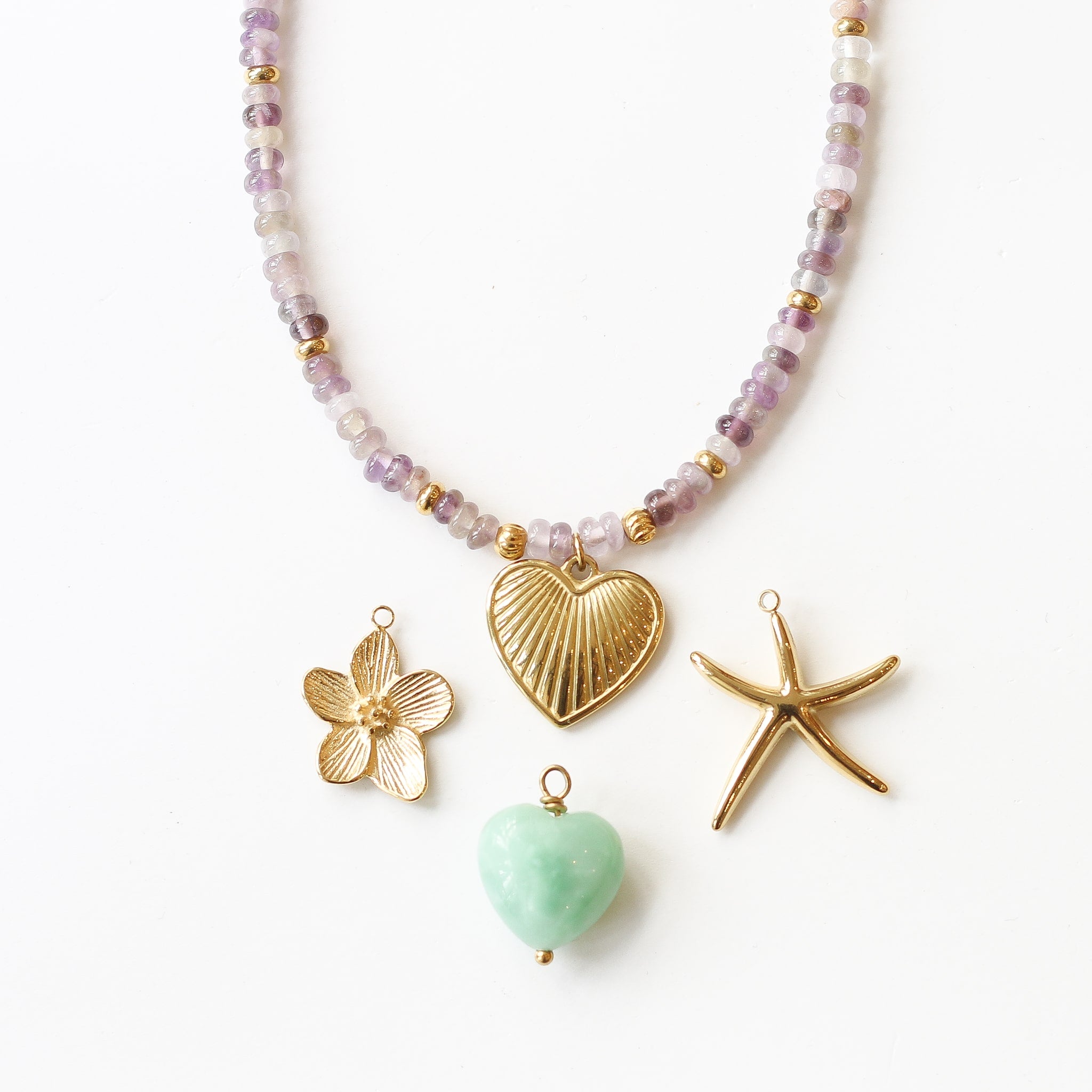 Fluorite Beaded Necklace