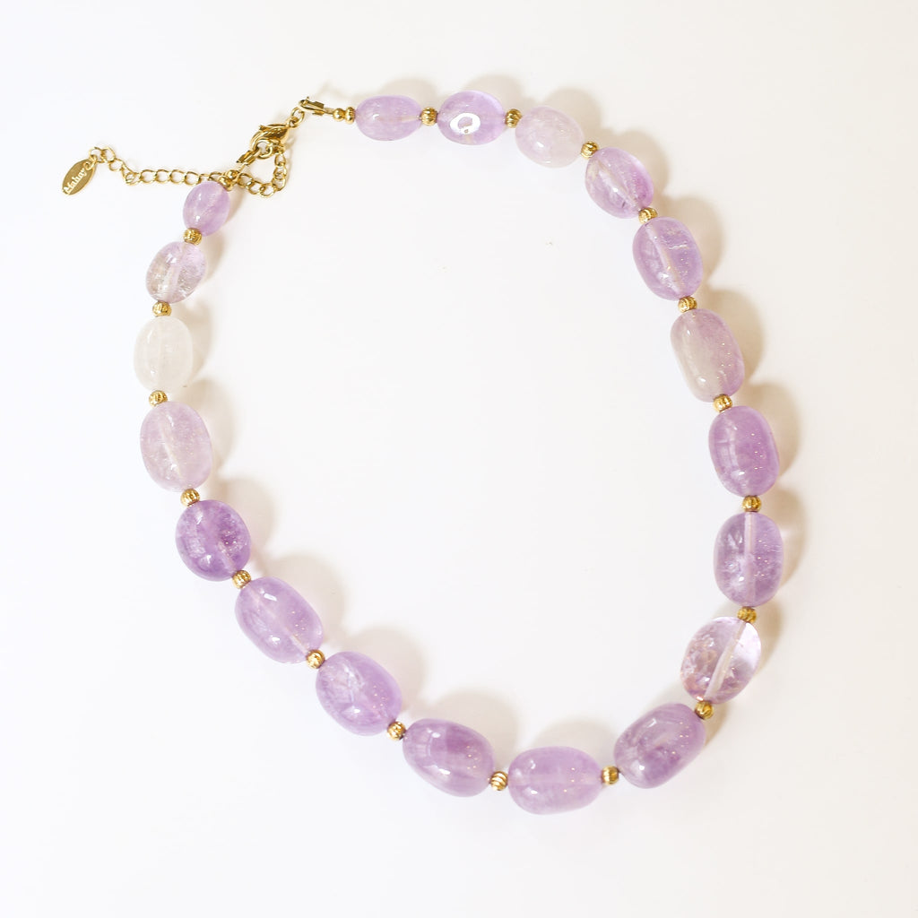 collier améthyste lavande gallet violet femme
