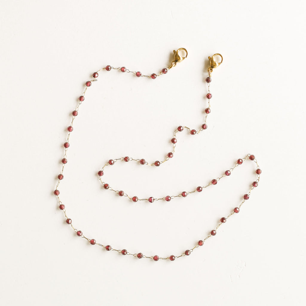 collier grenat marron rouge bijou unique