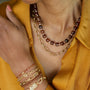 collier pour la fête des mères en Grenat orangé 
