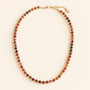 collier en Grenat orangé aux teintes rouges et oranges