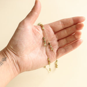 offrez ce sautoir en Grenat vert une pierres aux nuances vertes du printemps