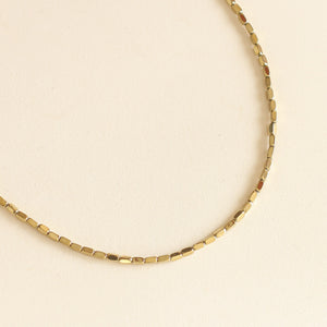 Collier perles hématite dorées, idée cadeau chic