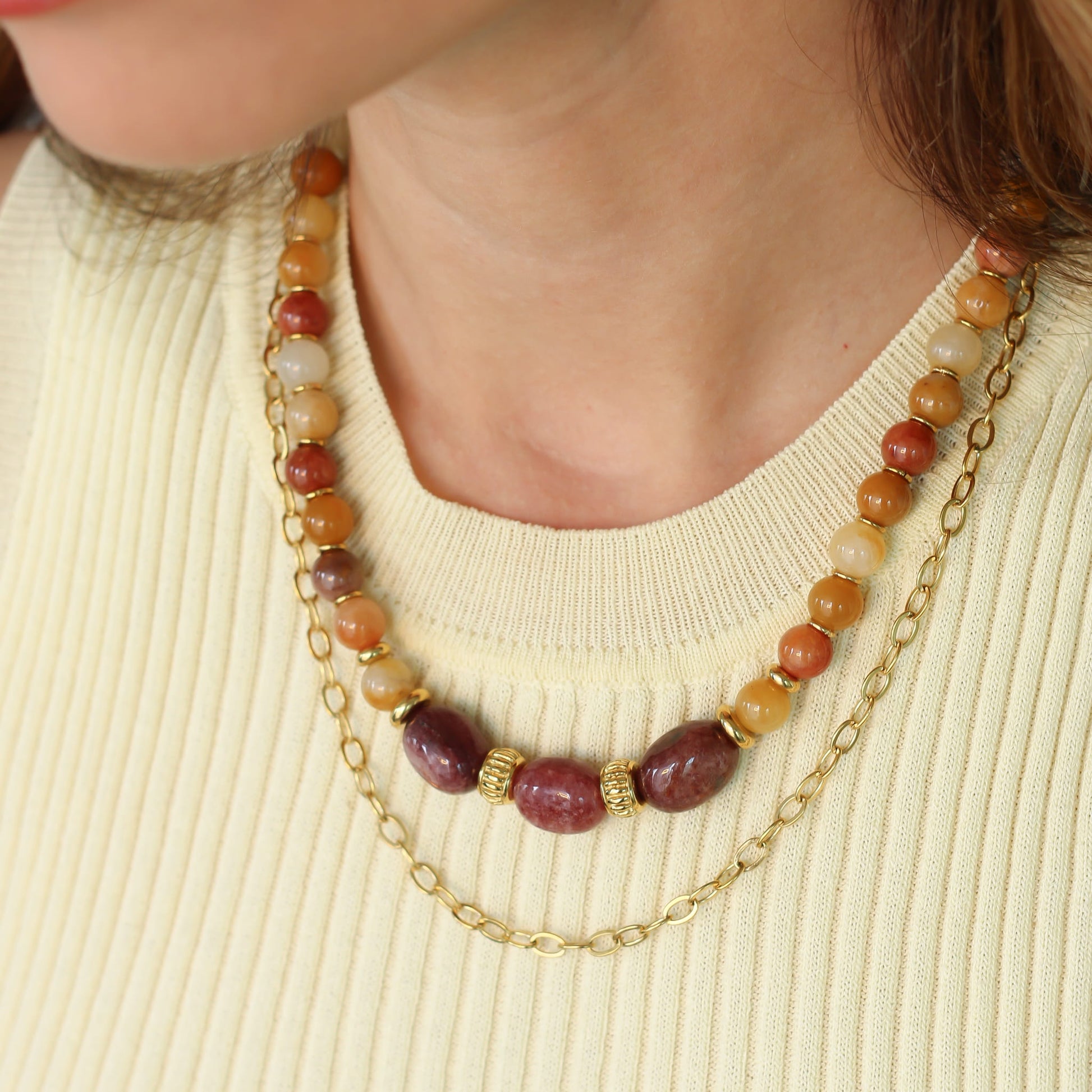 Collier chaîne ovale modulable