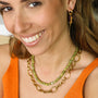 Collier chaîne Anneau, vue de profil, bijou femme pierres naturelles Mahny.