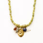 Collier Jadéite Olive gri-gris, création Mahny bijoux pierres semi-précieuses.