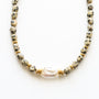 Collier Jaspe Dalmatien Nacre, Mahny bijoux pierres naturelles.