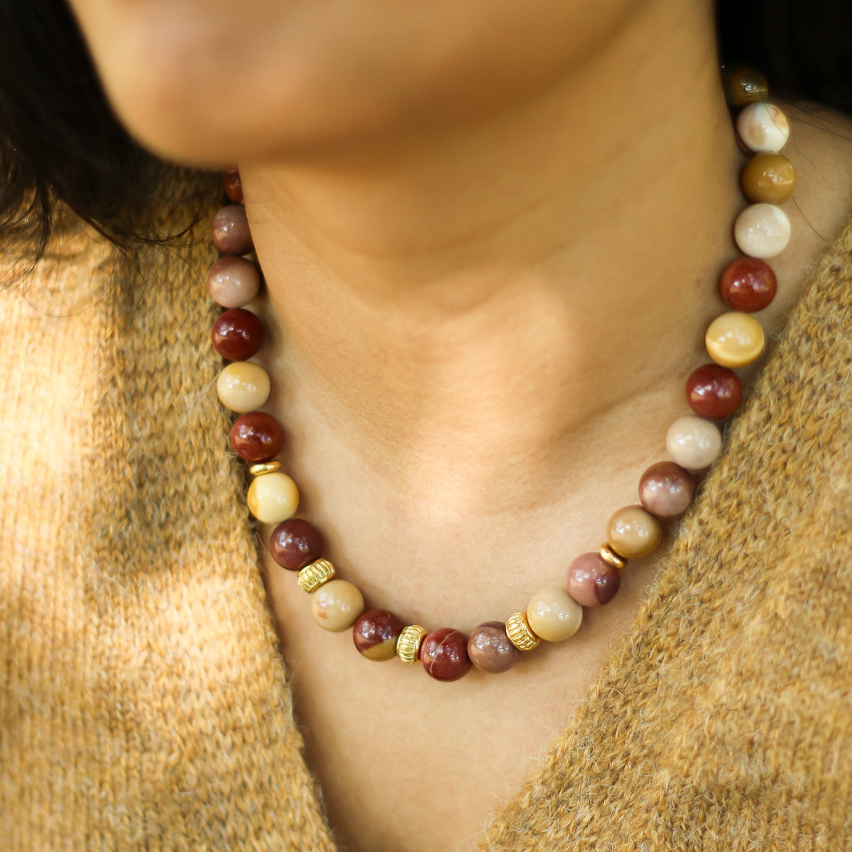 Collier Jaspe Mokaïte
