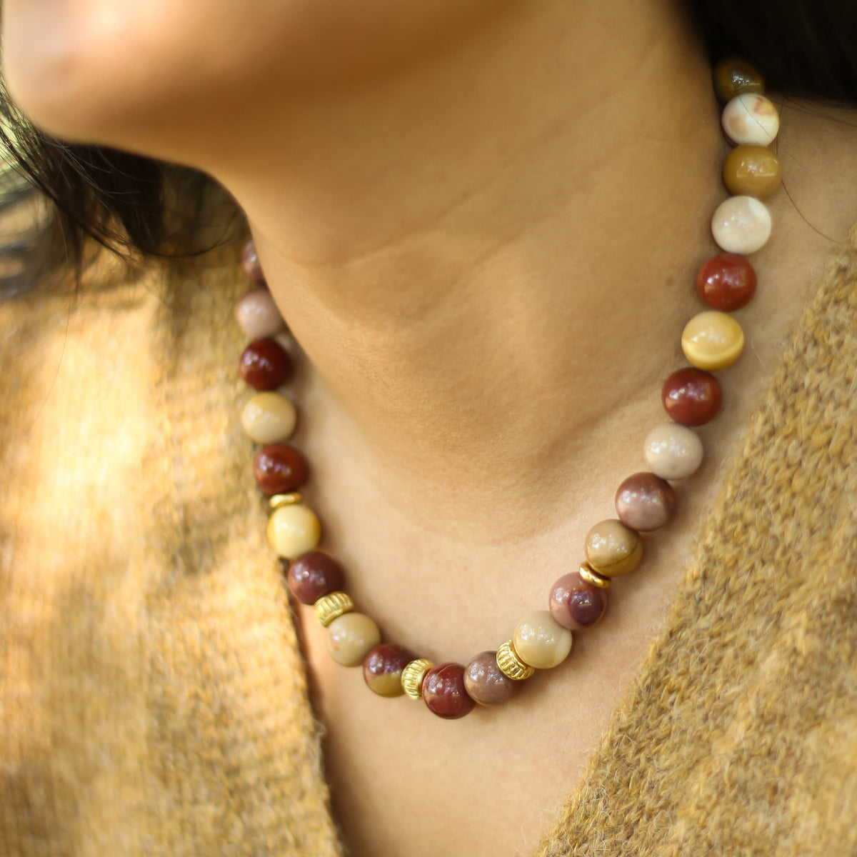 Collier Jaspe Mokaïte