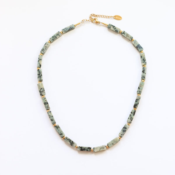 collier jaspe turquoise africaine bijou