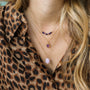 le cadeau parfait pour elle, collier à pendentif en Kunzite naturelle