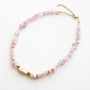 Collier en kunzite, création faite main.