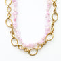 Collier en kunzite, pierre naturelle fine.