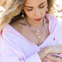 Collier en kunzite, pierre naturelle.