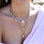 Collier en kunzite, création faite main.