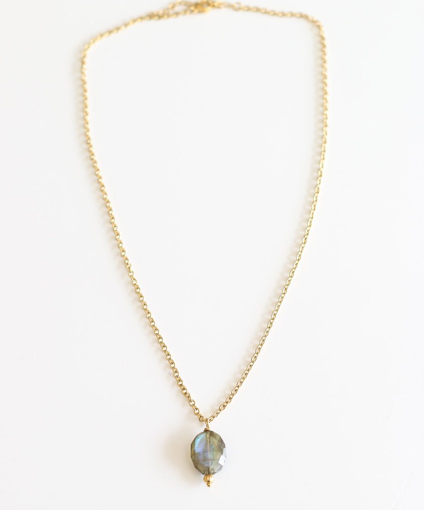 collier labradorite pierre pendentif accessoire moderne