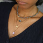 collier Billie en Labradorite à porter en layering avec or et chaines