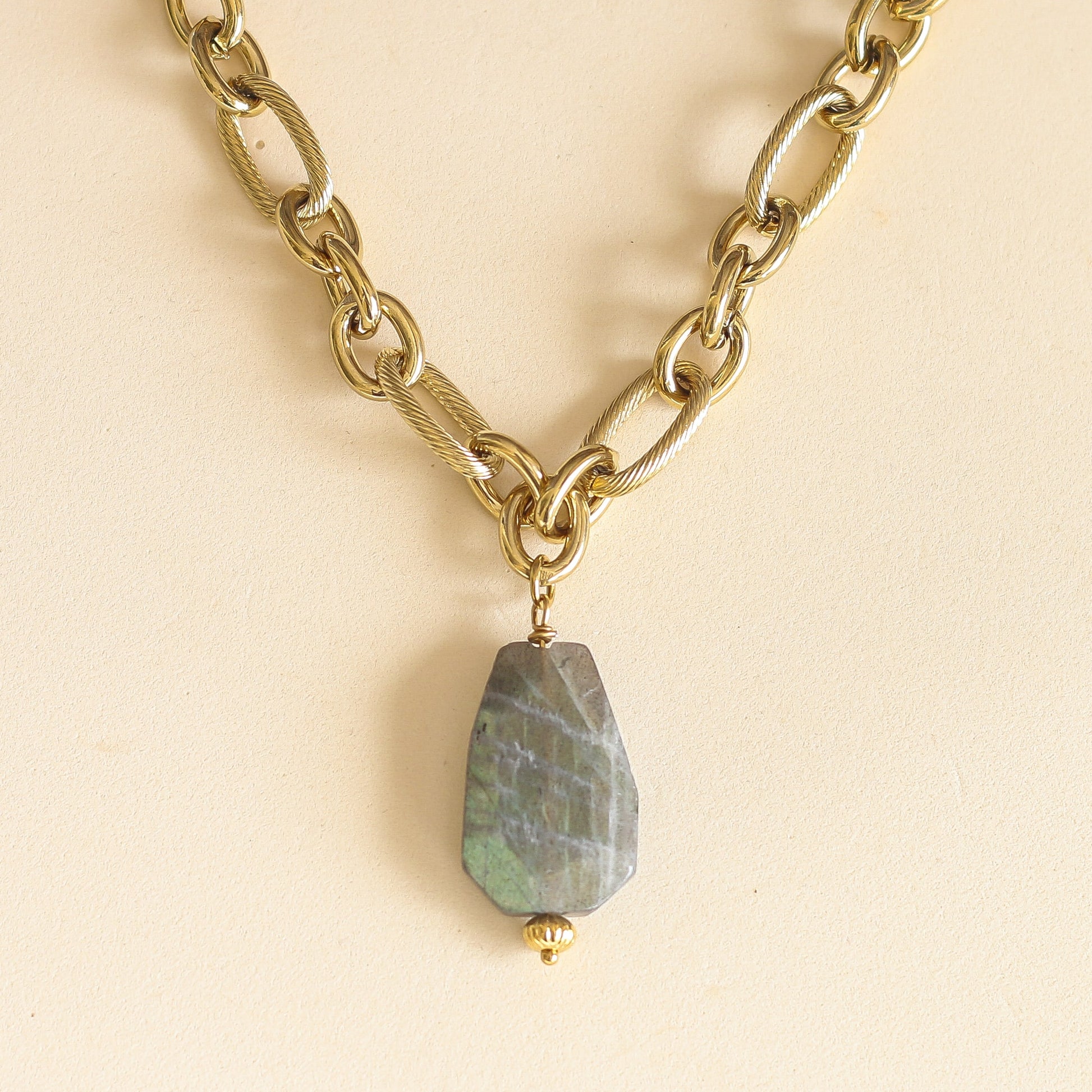 collier à offrir en Labradorite, pierre de la protection