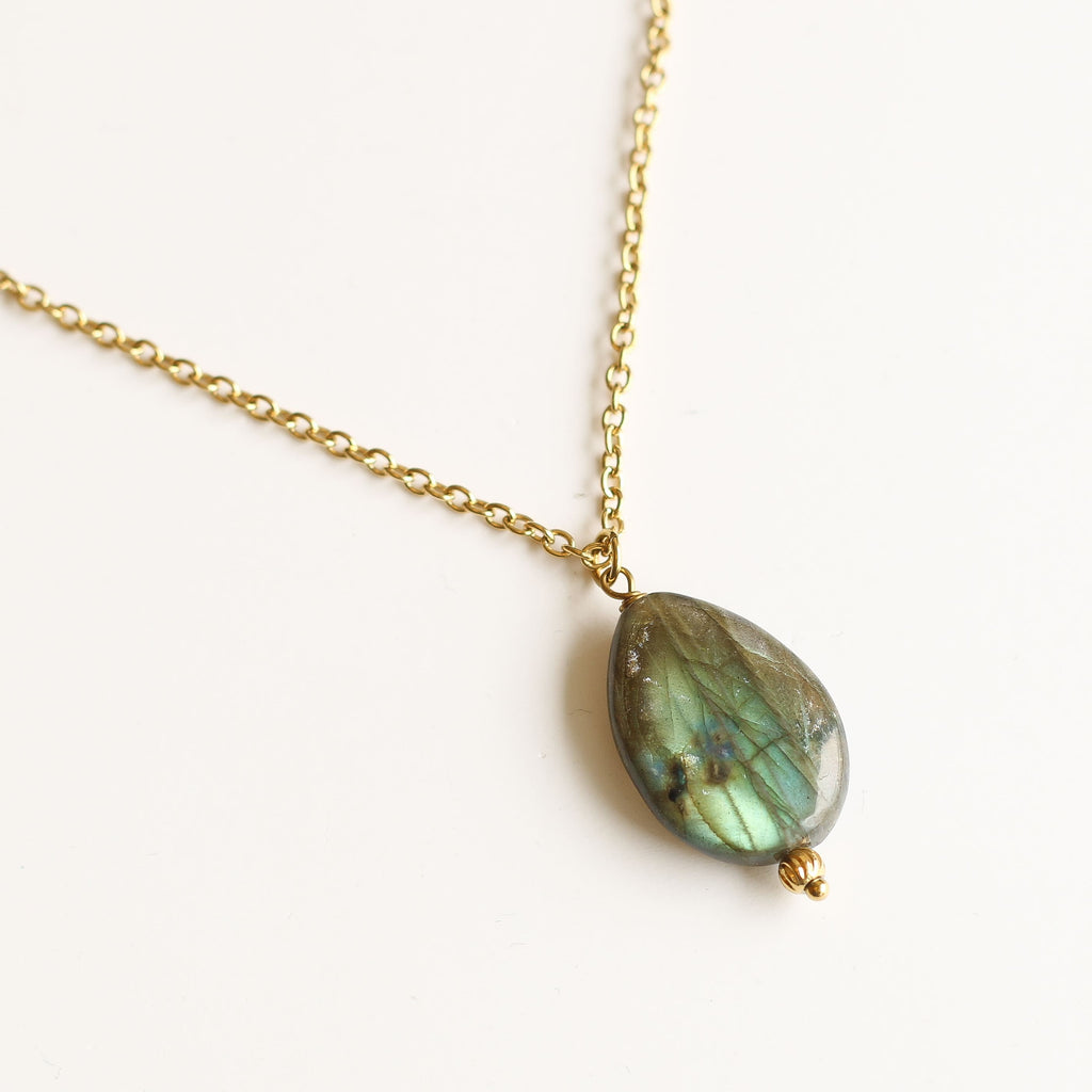 bijou collier labradorite pierre naturelle pendentif