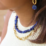 Collier chaîne Anneau, détail de la chaîne dorée, Mahny bijoux pierre fine.