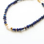 Collier Lapis Lazuli Nacre, détail des pierres, Mahny bijoux pierre fine.