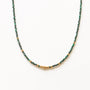Collier Malachite perlé fin, bijou femme pierres naturelles Mahny.