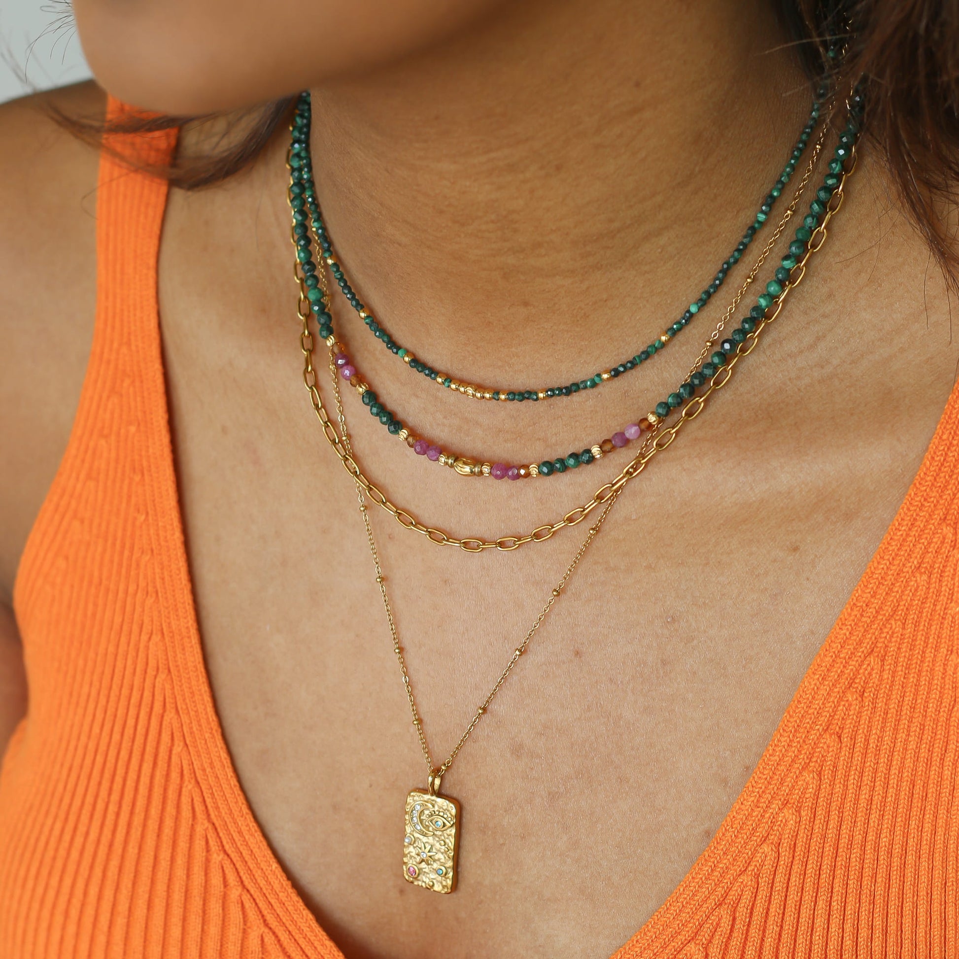 Collier chaîne trombone modulable