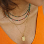 Collier Malachite et Rubis perlé, vue alternative, Mahny bijoux pierre fine.