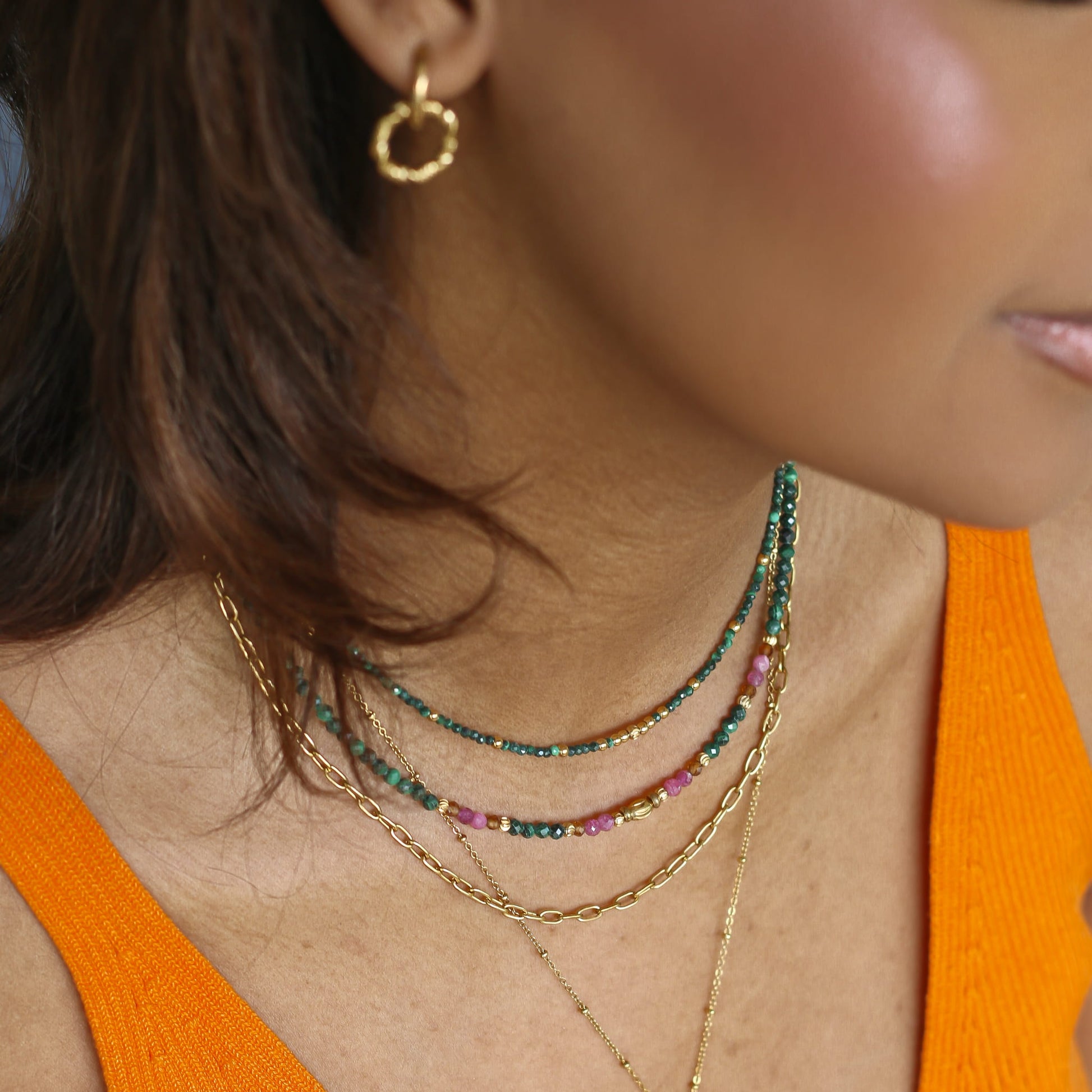 Collier chaîne trombone modulable