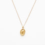 Collier à pendentif médaille doré, acier inoxydable.