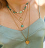 collier angélite perle bleu fait main 