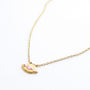 Collier à pendentif œil doré, acier inoxydable.