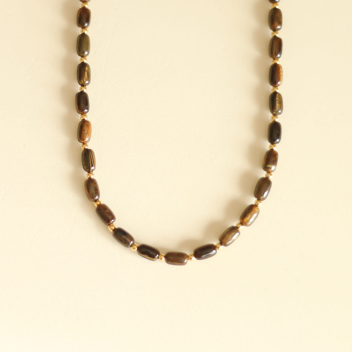 Collier Œil de tigre perlé