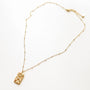 Collier Médaillon Lune, détail du fermoir signé Mahny, collection Lazuli, pierres naturelles.