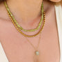 Collier en péridot vert, hypoallergénique.