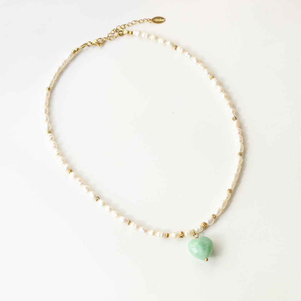 collier perle eau douce angélite cadeau