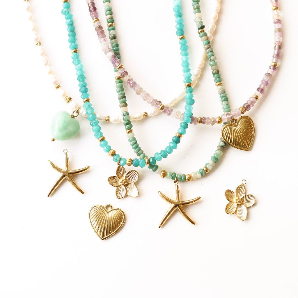 collier perle eau douce angélite bijou