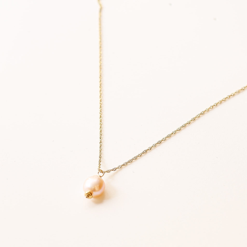 collier perle eau douce rose bijou
