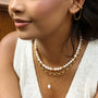 Collier en perle d'eau douce, pierre naturelle fine.