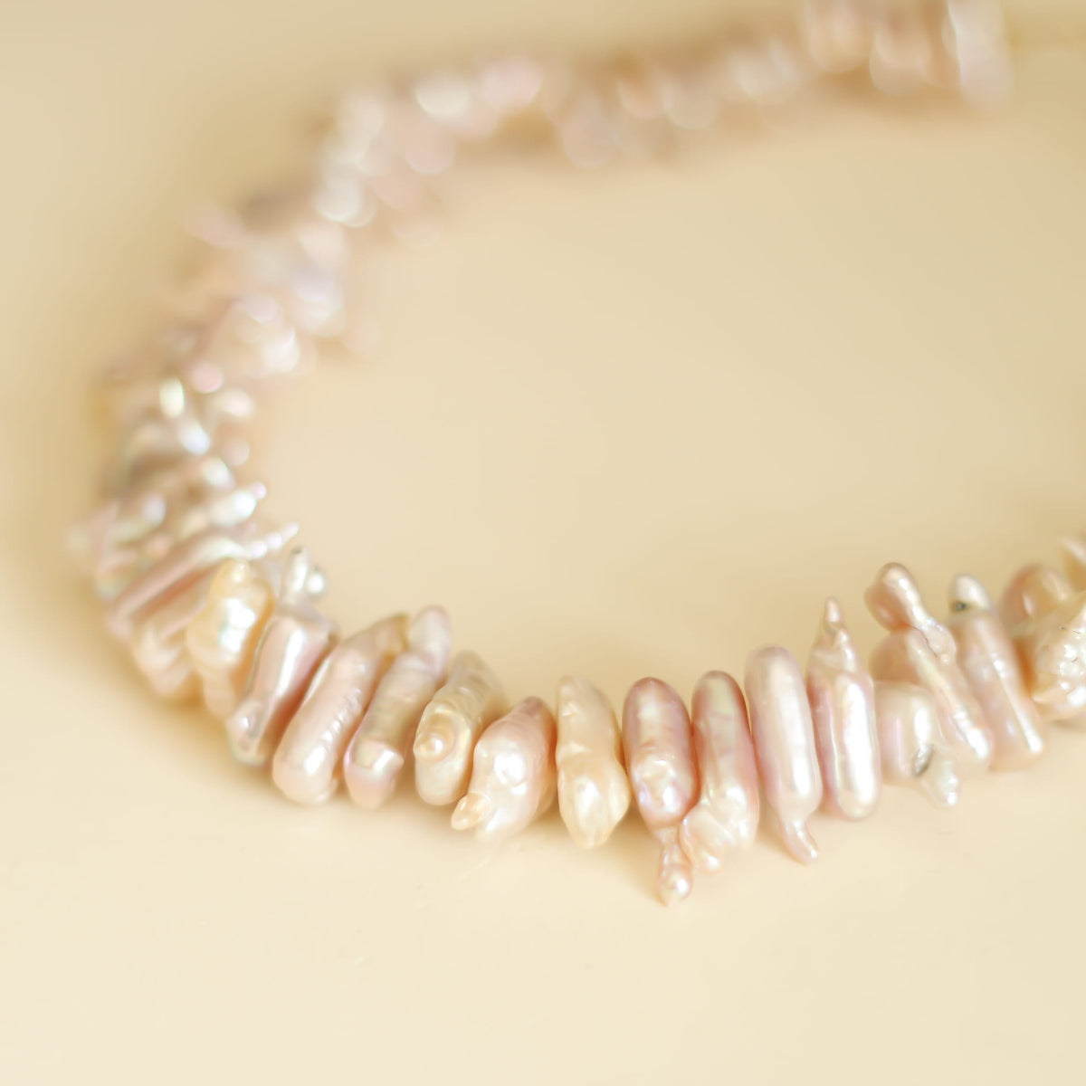 Collier Perles naturelles Biwa rosées