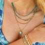 Collier en howlite, pierre naturelle.
