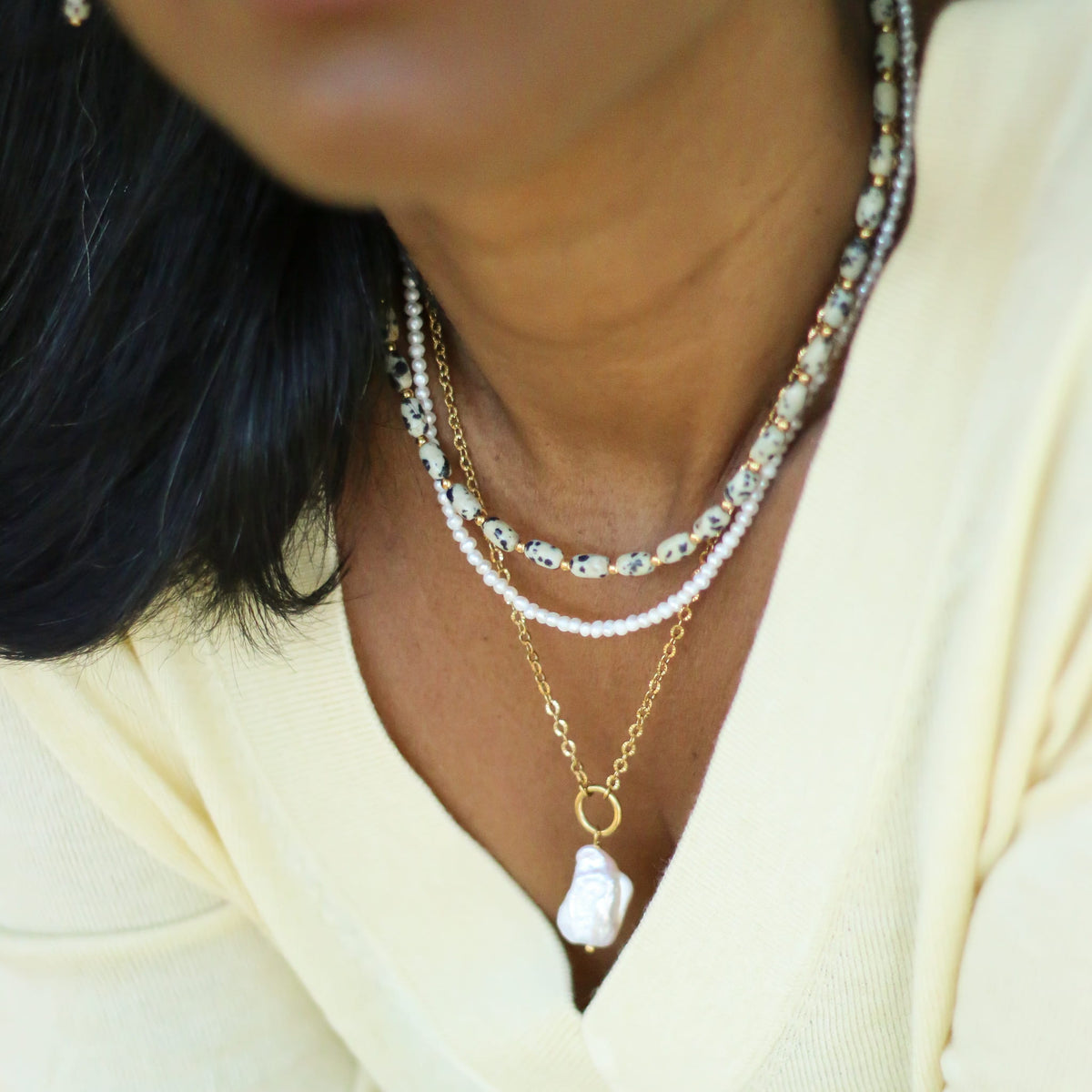 Collier Perle d'eau douce mini ronde