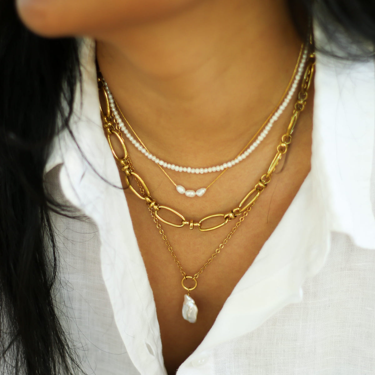 Collier Perles d'eau douce fin