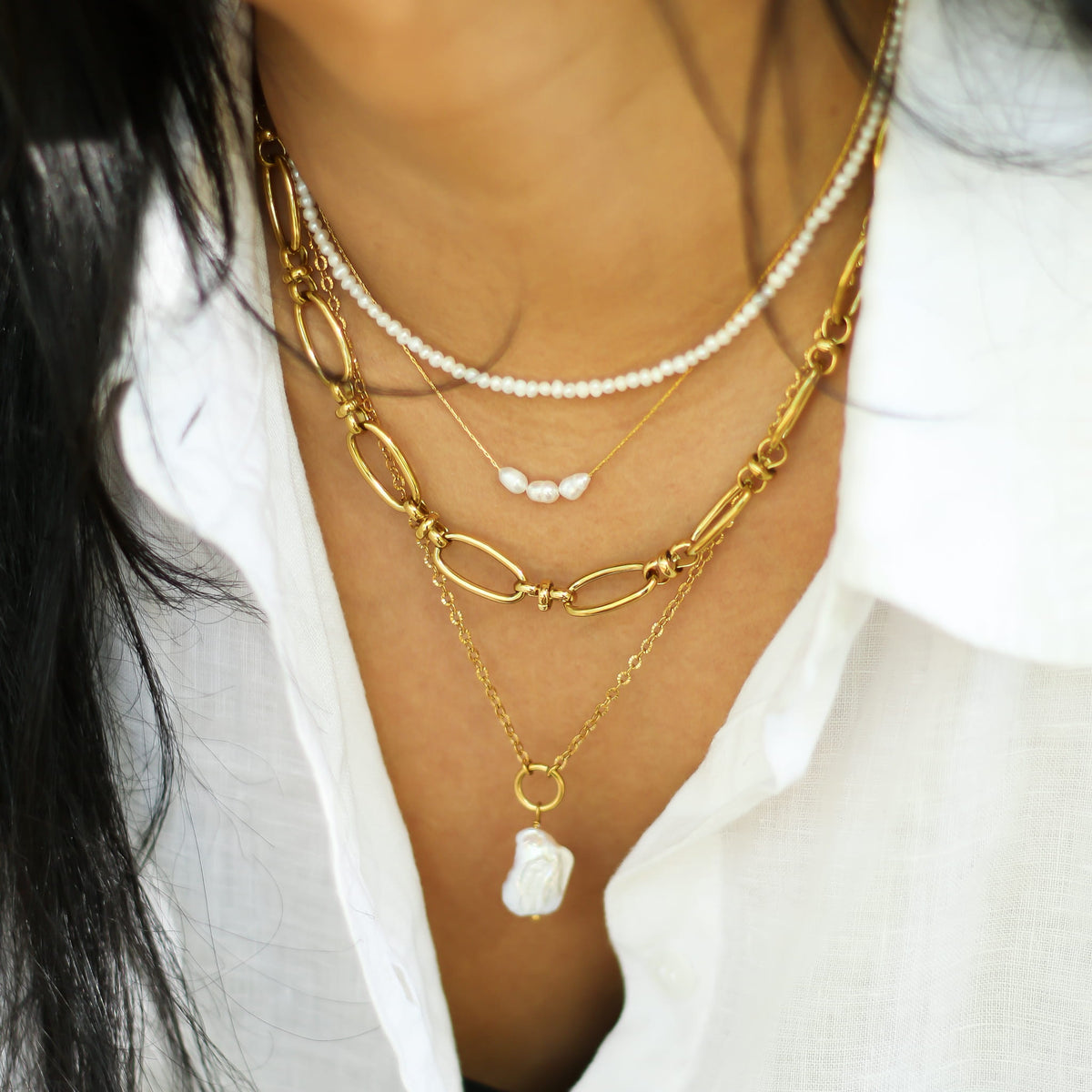 Collier Perles d'eau douce fin