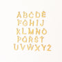 charm's breloque lettre bâton doré