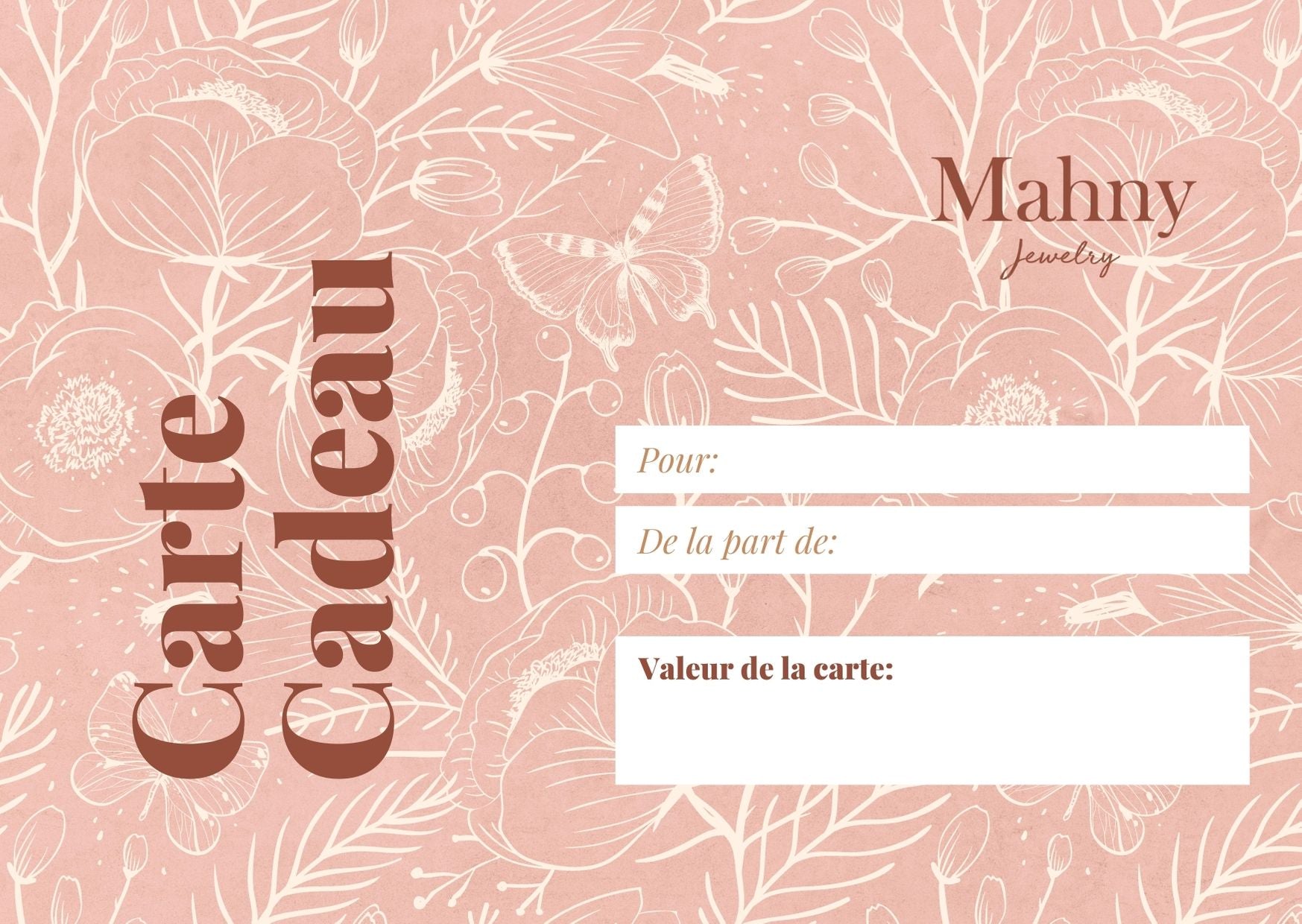 Carte Cadeau 40€ - Mahny Jewelry