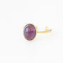 bague créateur améthyste plaqué or face