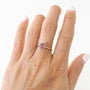 Bague créateur Améthyste plaqué or porté