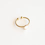 Bague créatrice Nacre plaqué or dessus